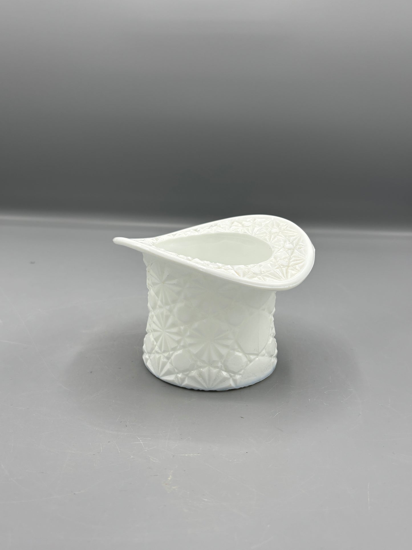 Vintage Fenton milk glass hat
