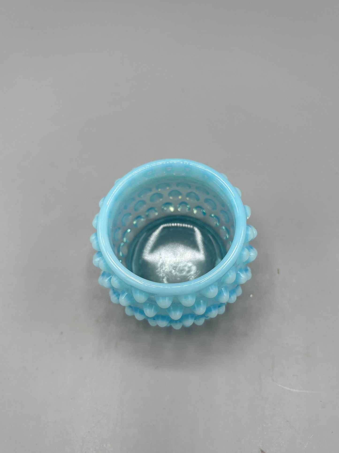 40s Vintage Fenton hobnail glass candle holder