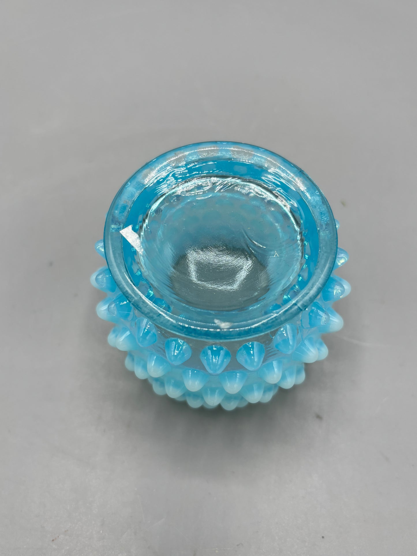 40s Vintage Fenton hobnail glass candle holder