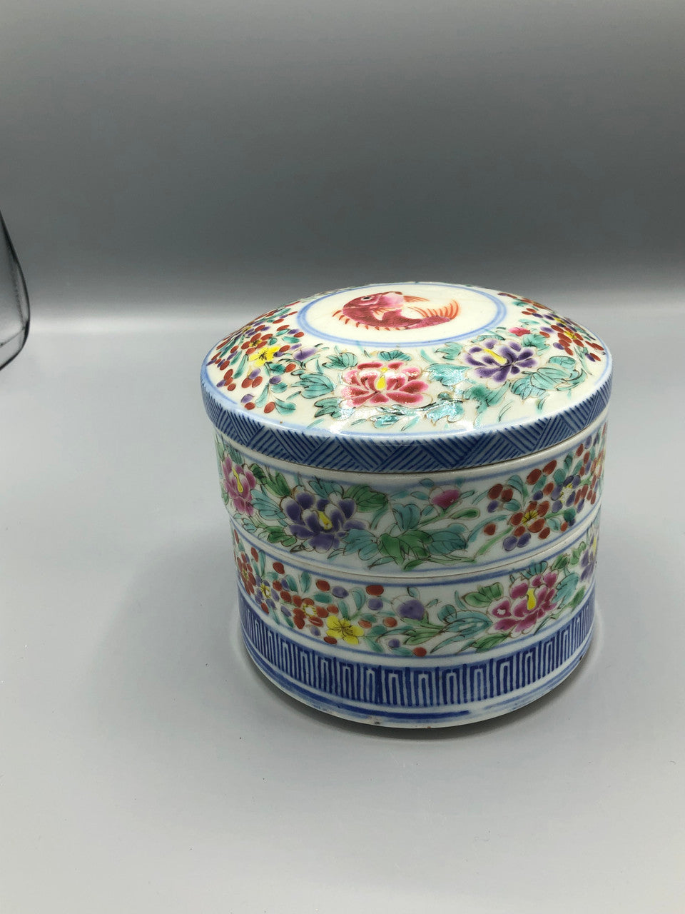 Japanese porcelain tiered food box with cover
