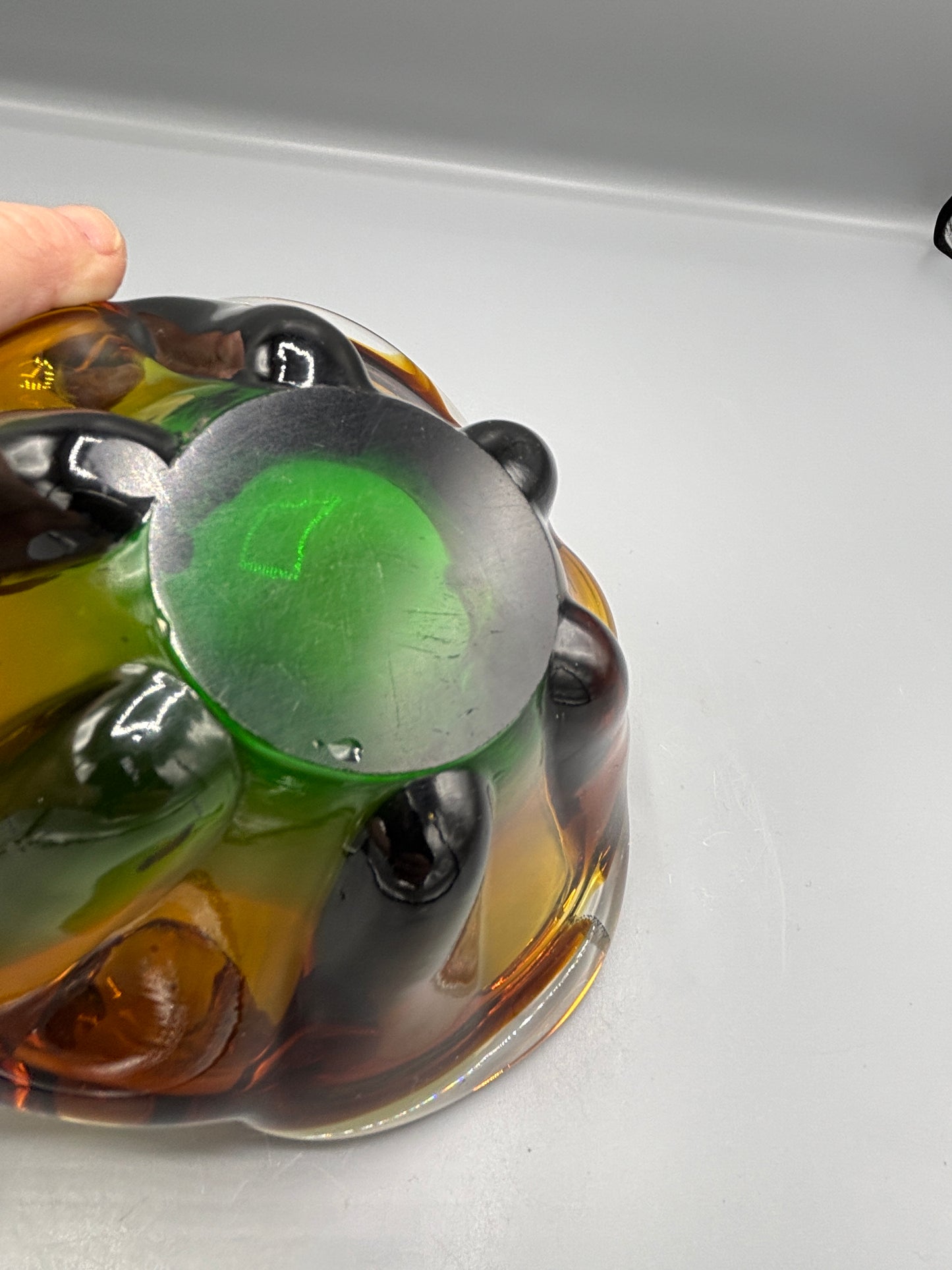 Murano brown glass dish