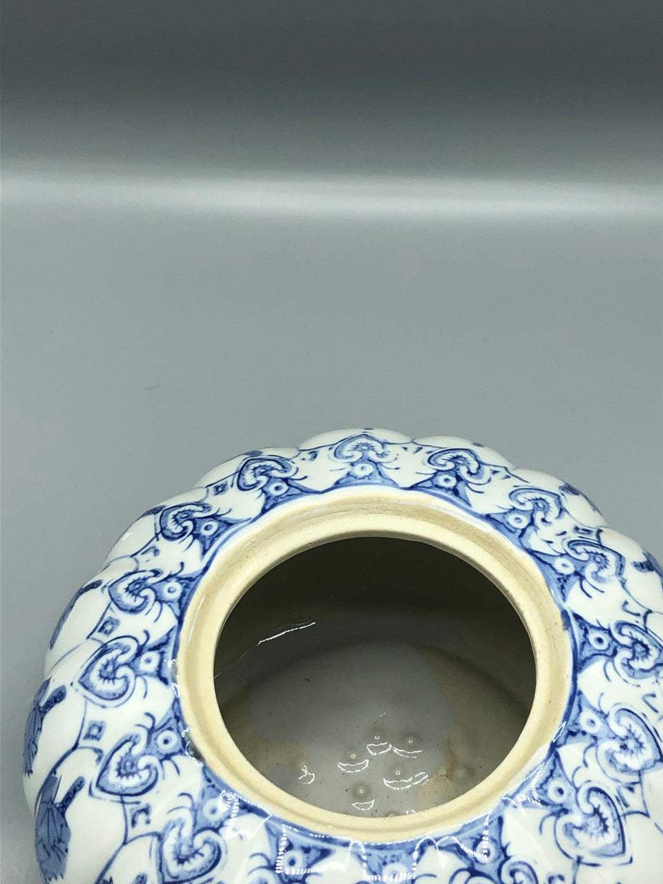 Blue & White Pumpkin shaped Ginger jar