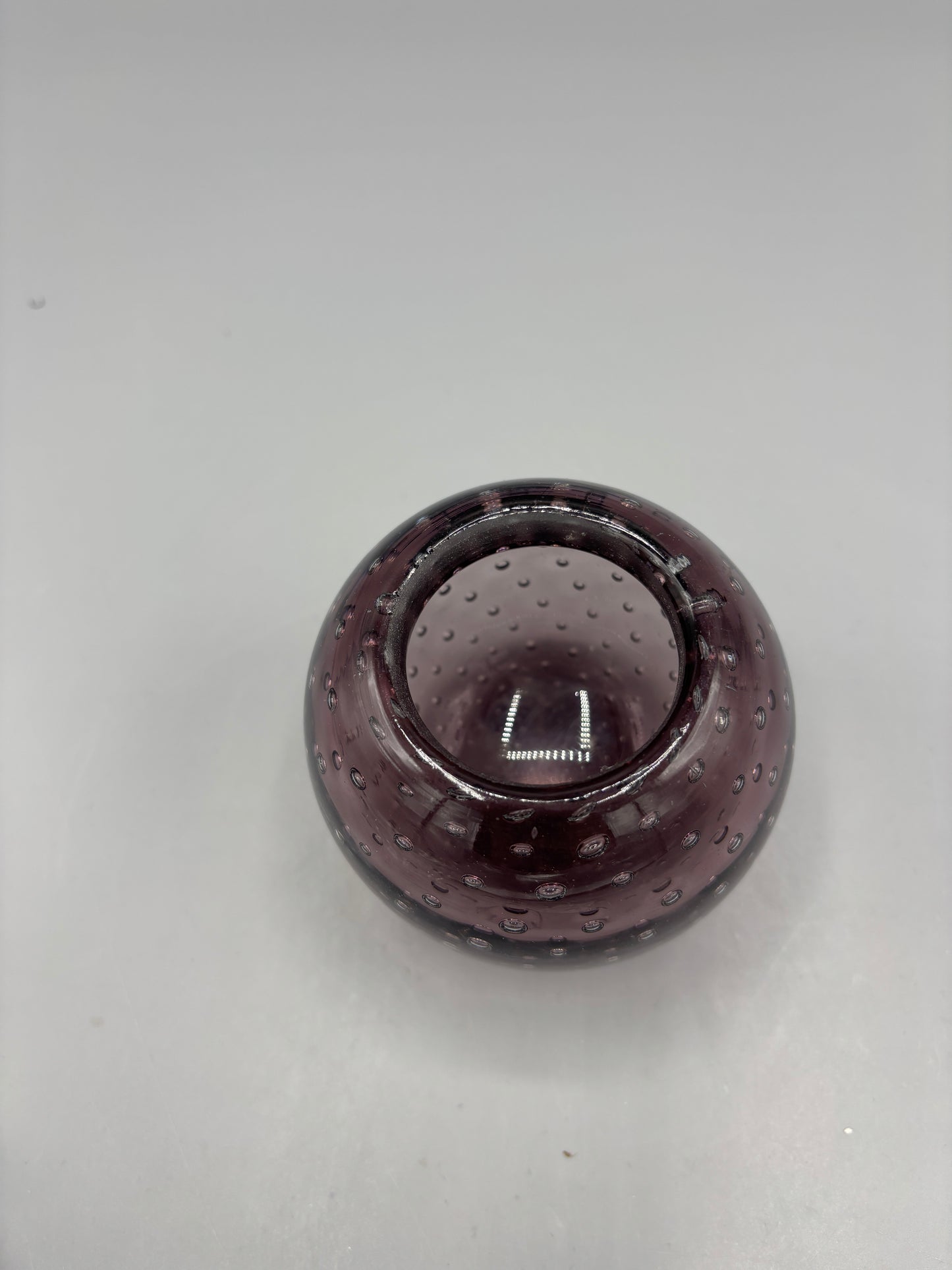 Murano Amethyst bubble candle holder