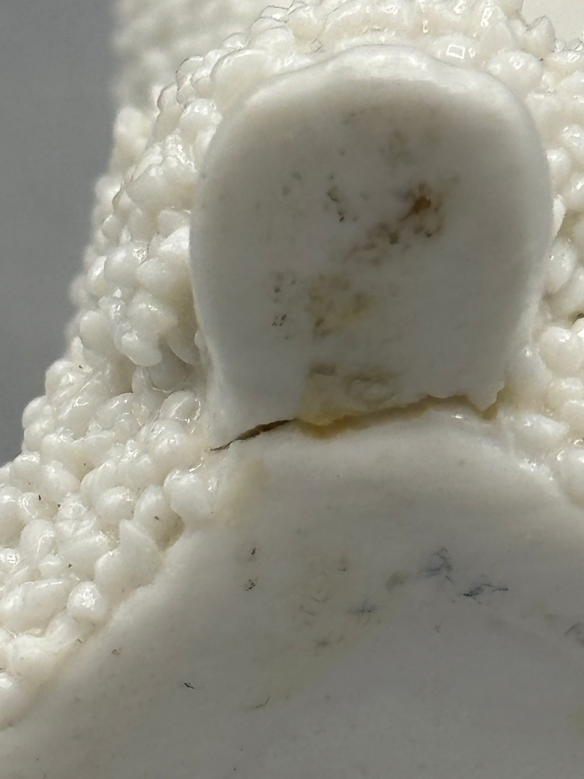 Vintage white ceramic Poodle with Spaghetti