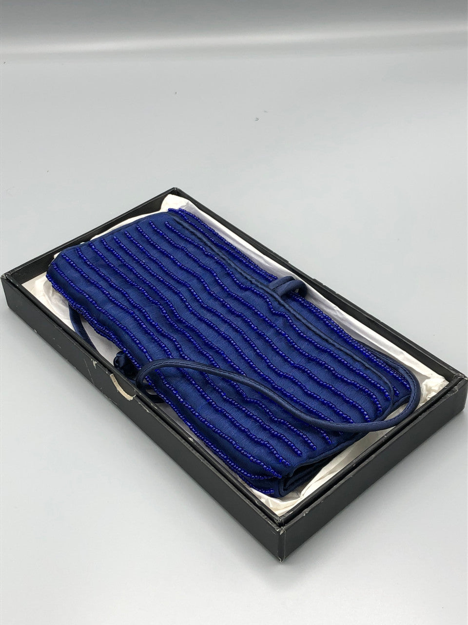 St Johns Blue Beaded clutch