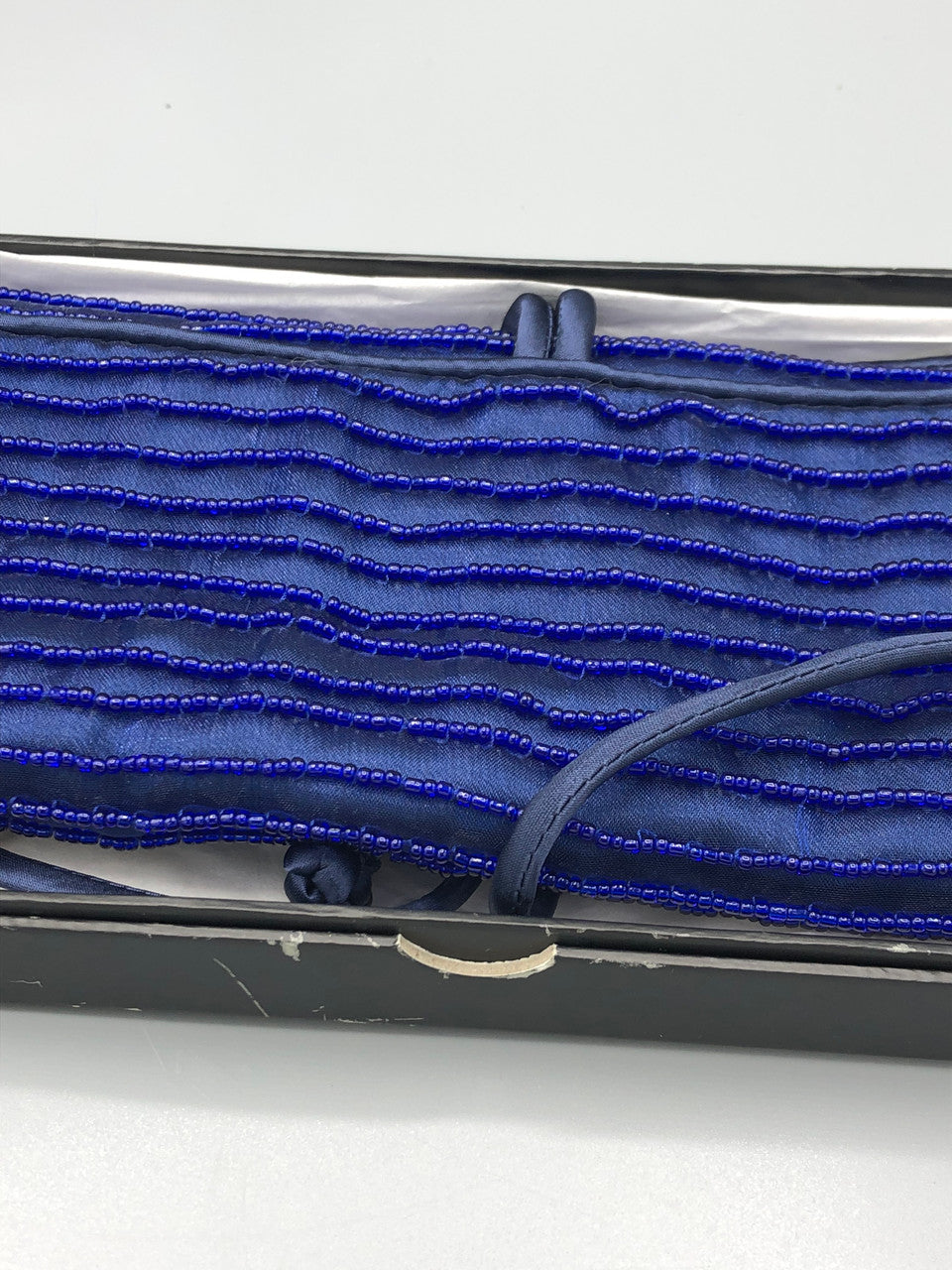 St Johns Blue Beaded clutch