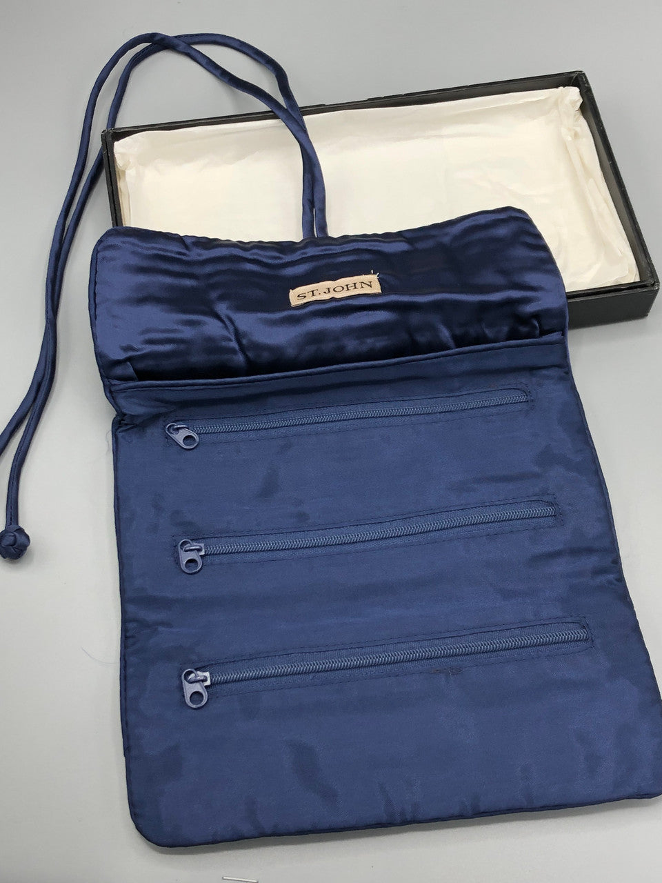 St Johns Blue Beaded clutch