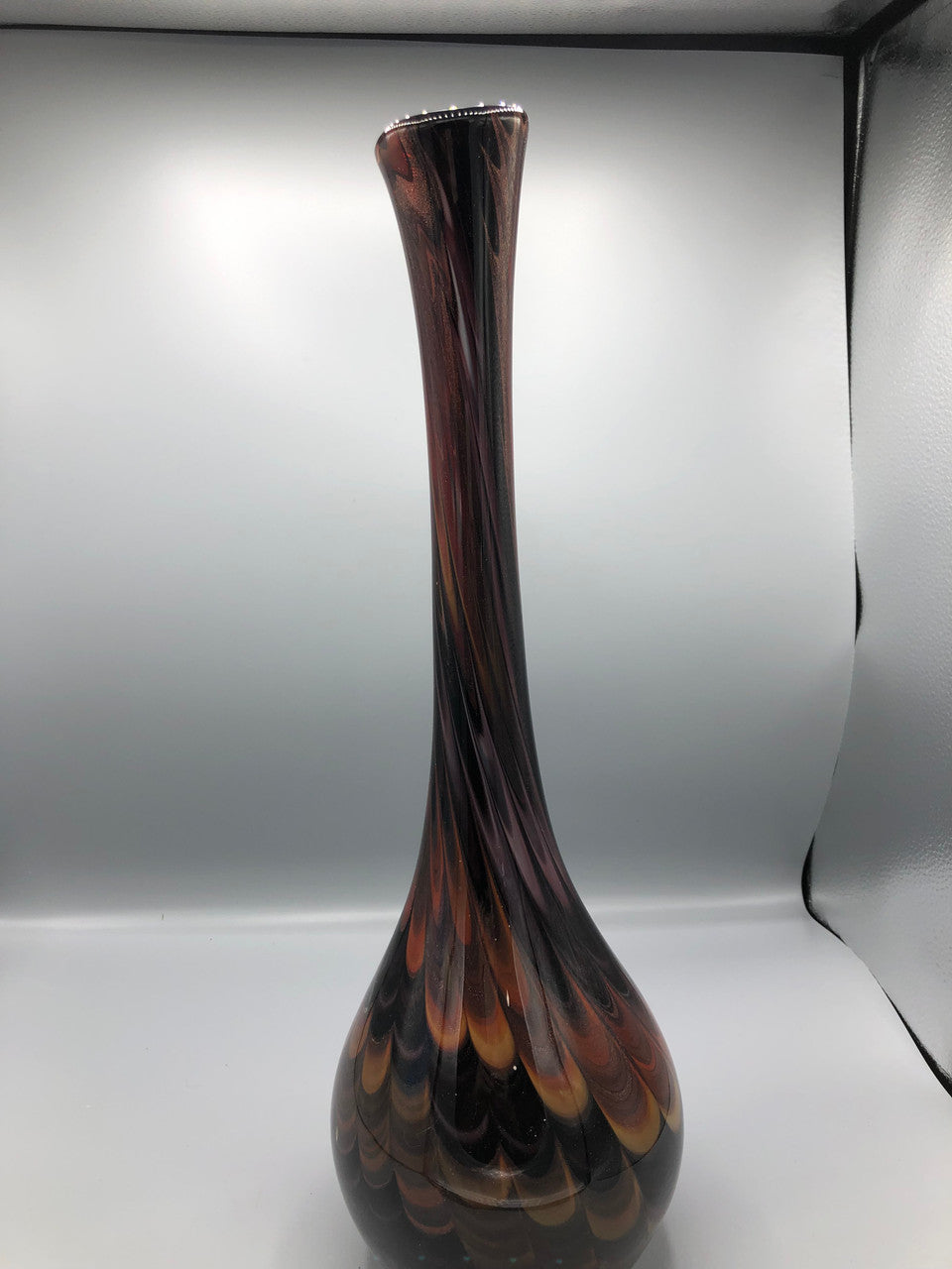 Tall brown decorative vase