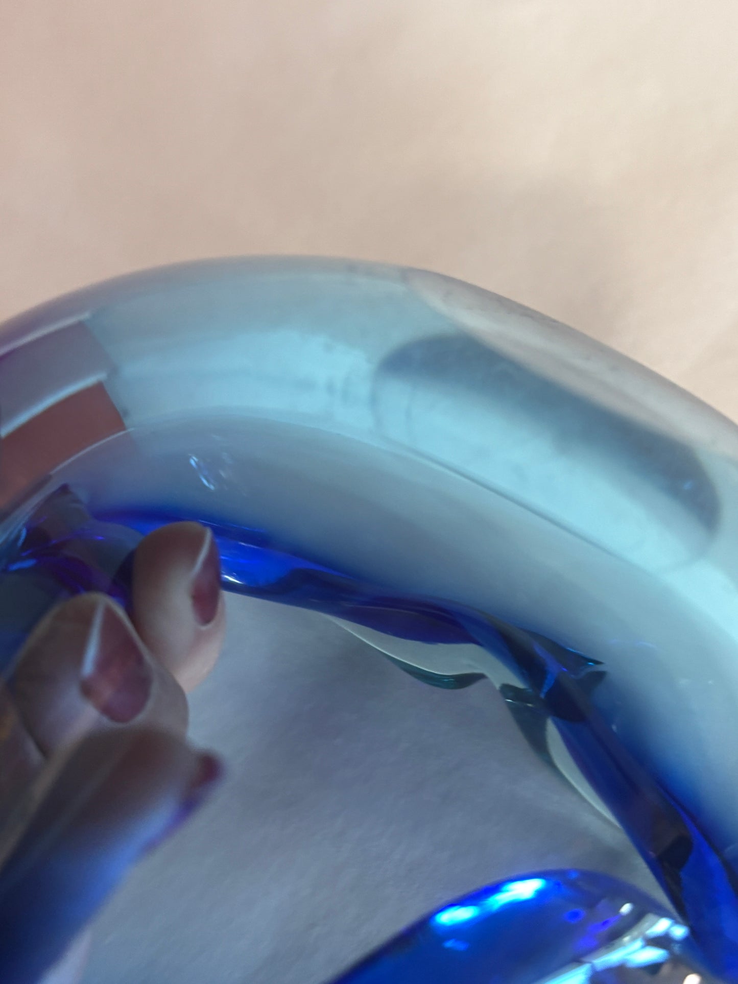 Vintage 1960's Murano Glass Blue Ashtray/Bowl