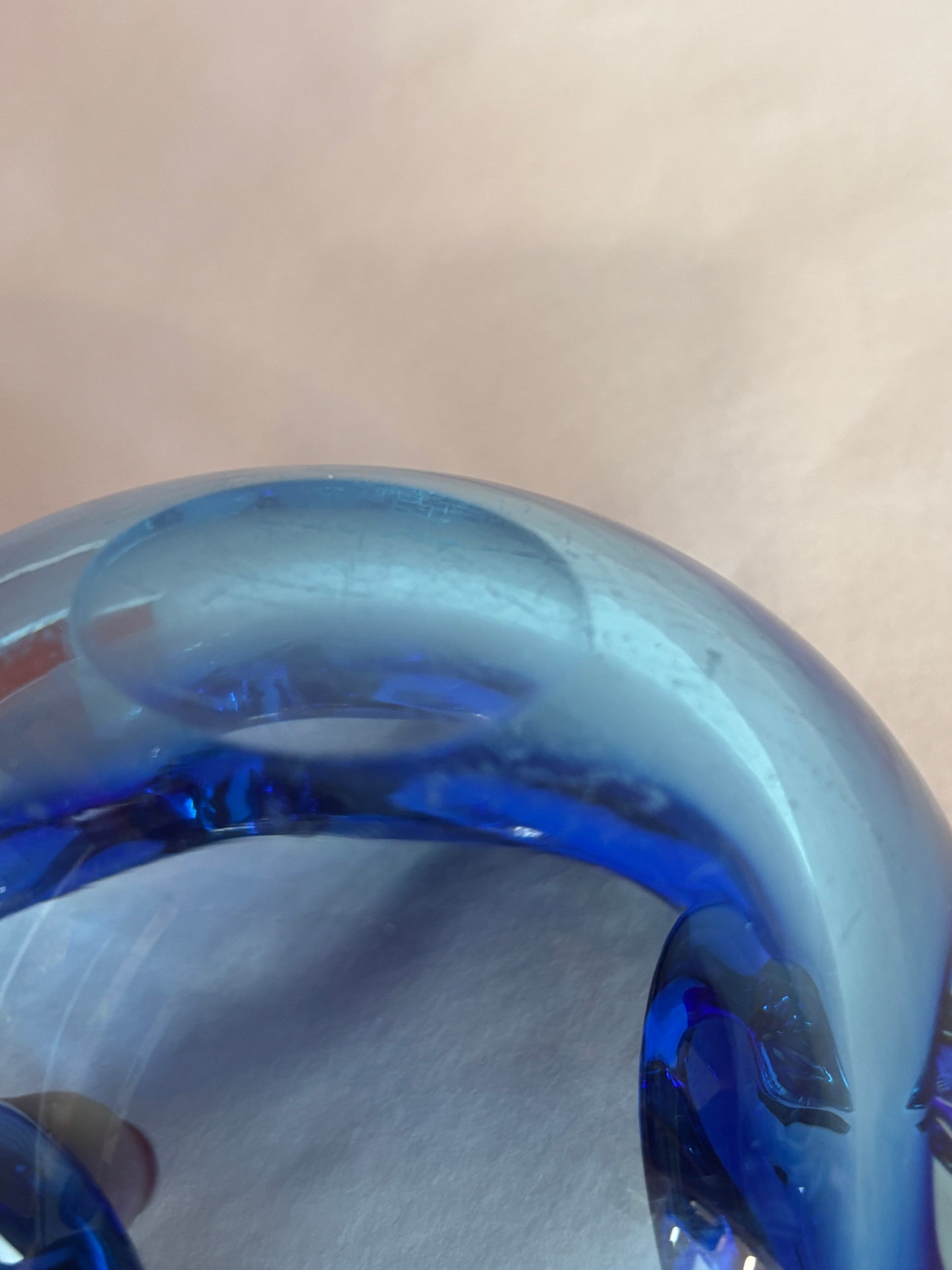 Vintage 1960's Murano Glass Blue Ashtray/Bowl