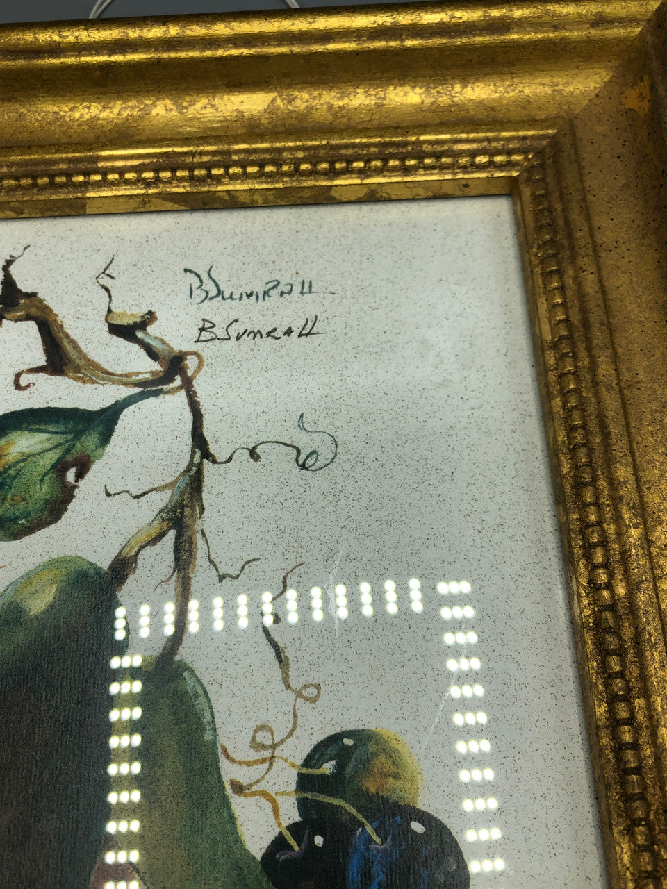 B Sumwall Signed fruits art