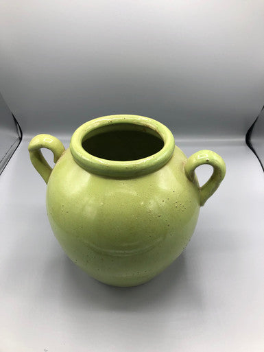 Green container with handles