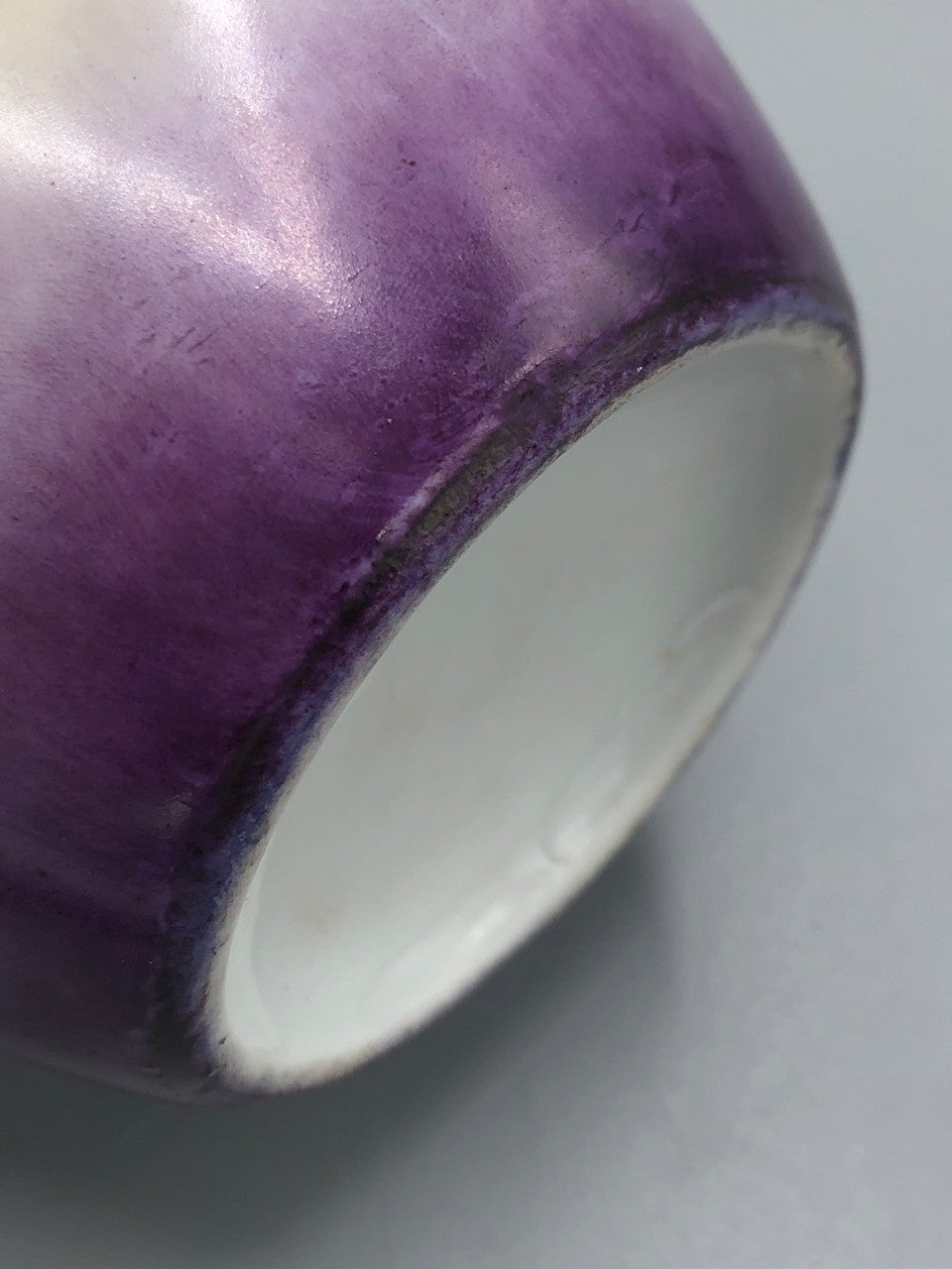 Hand painted purple ginger jar