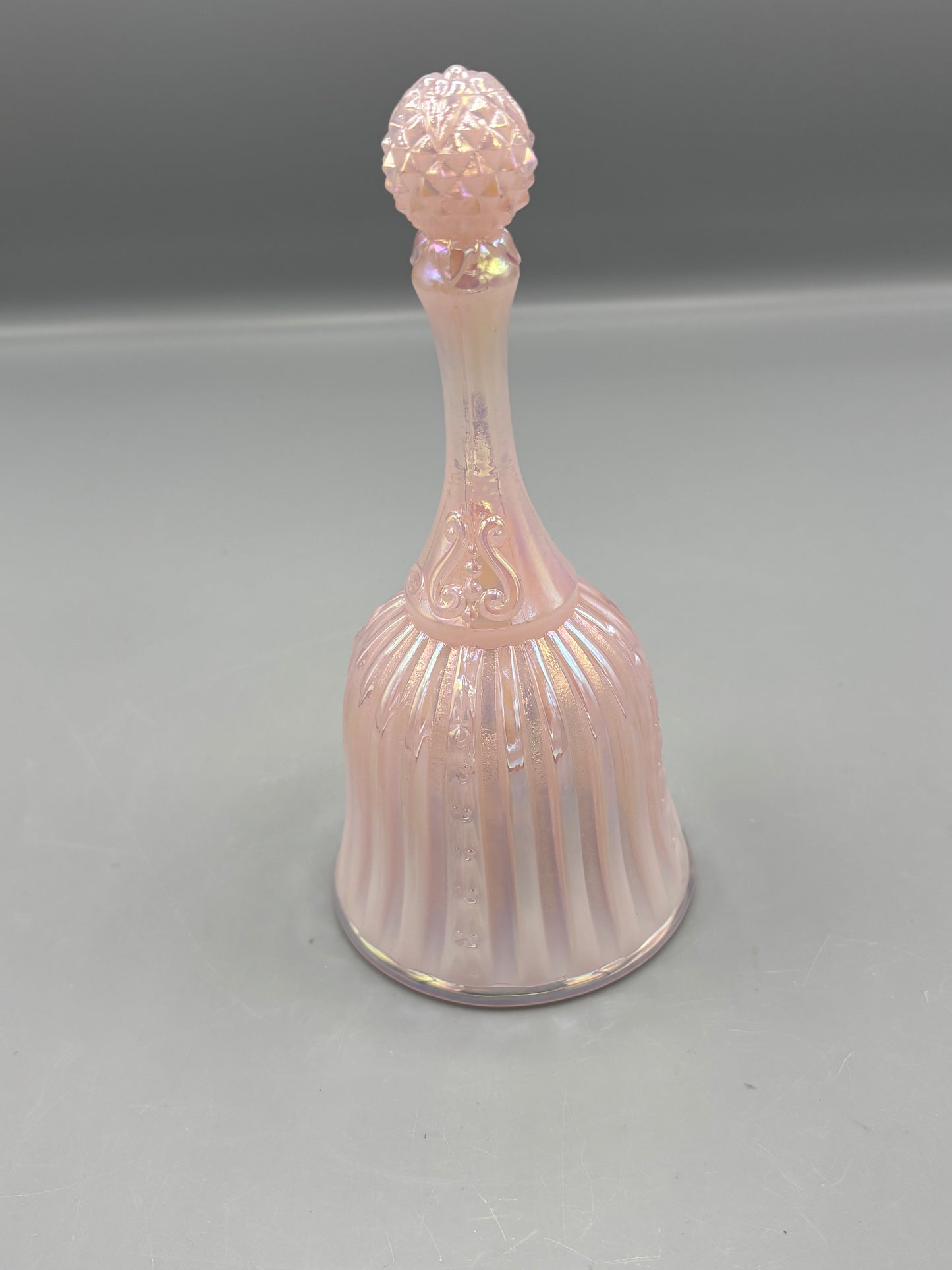 Vintage Fenton pink glass bell