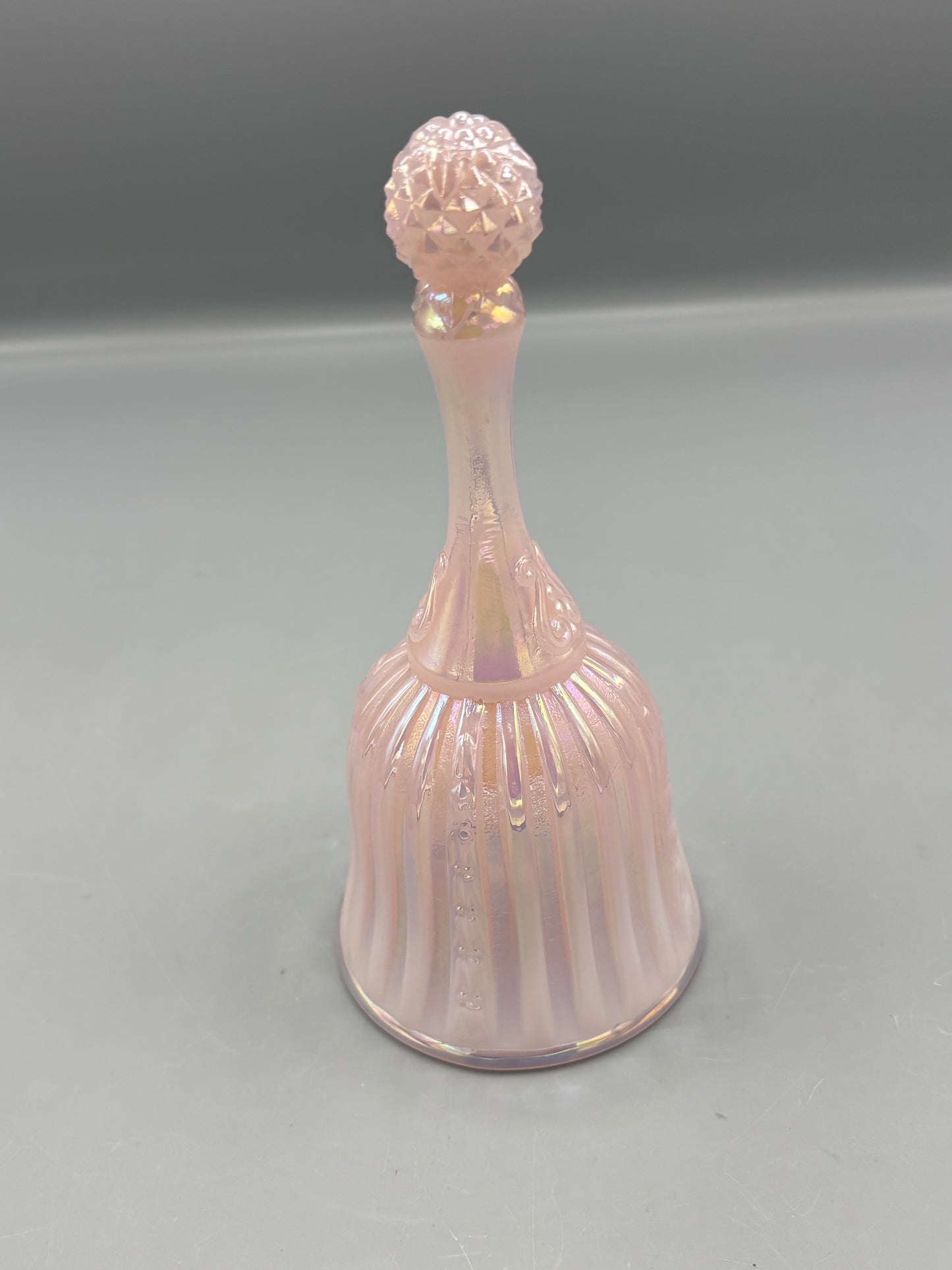 Vintage Fenton pink glass bell