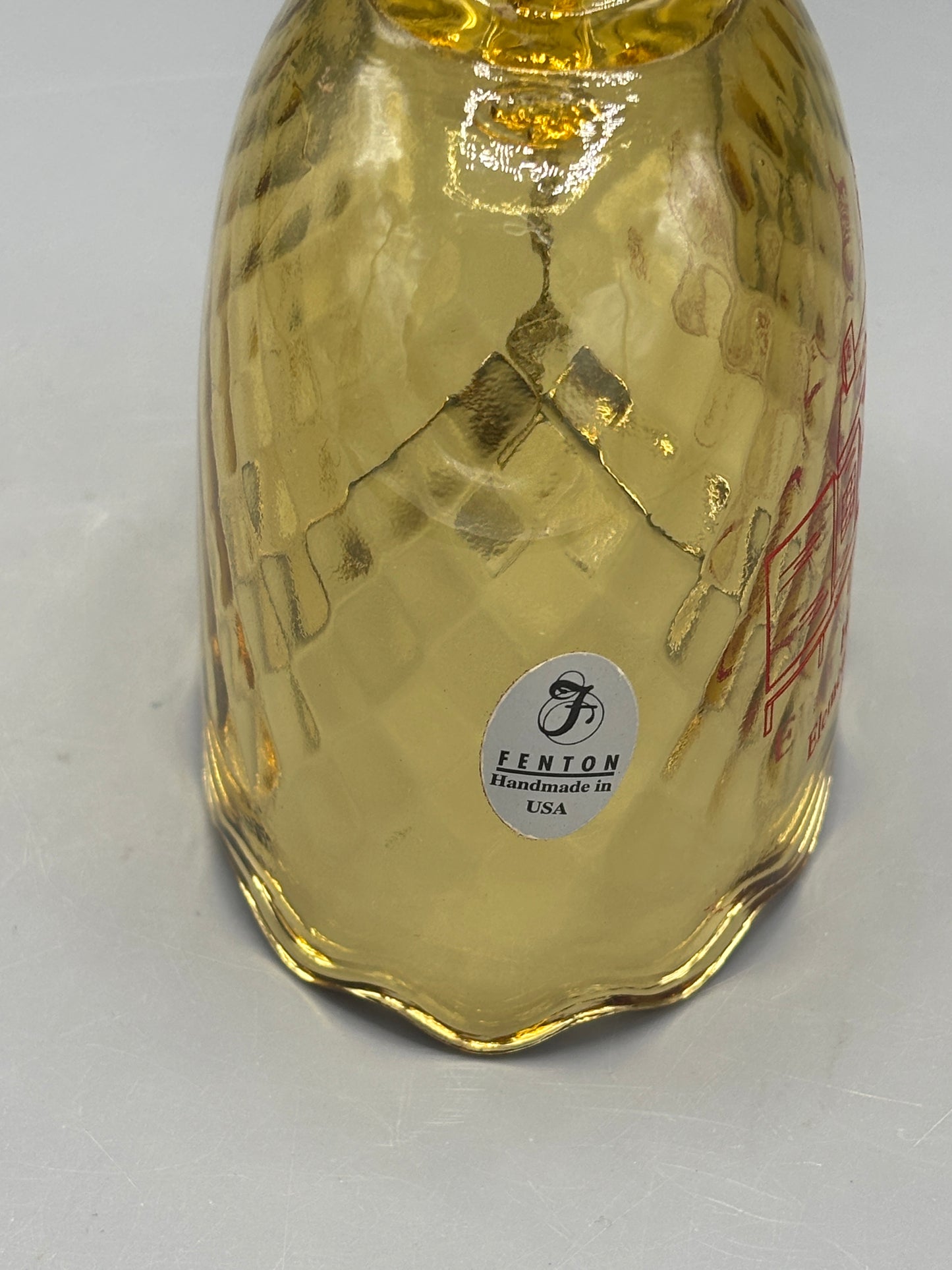 Vintage Fenton Amber gold bell
