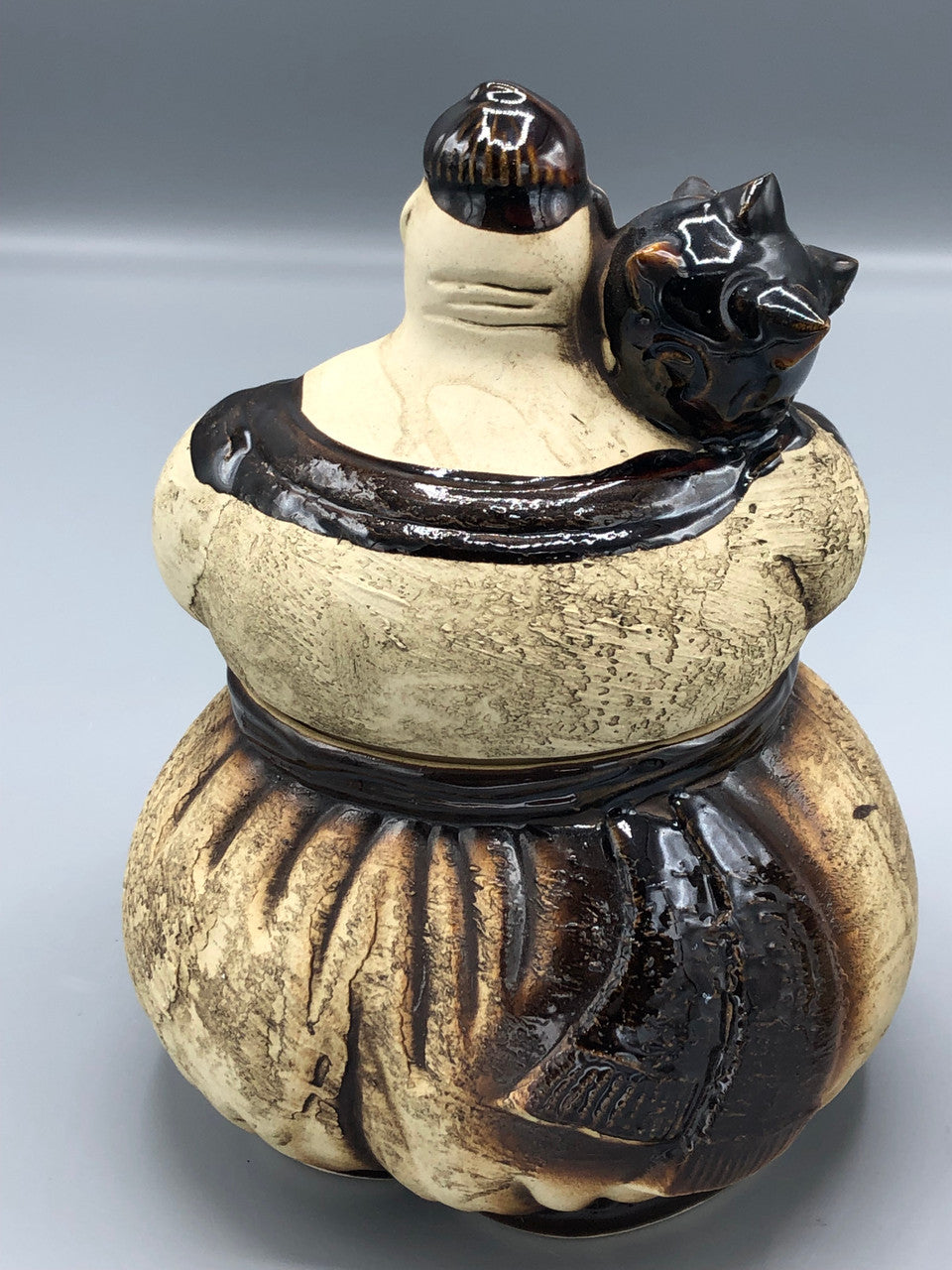 Earth ware pottery lidded jars cossacks