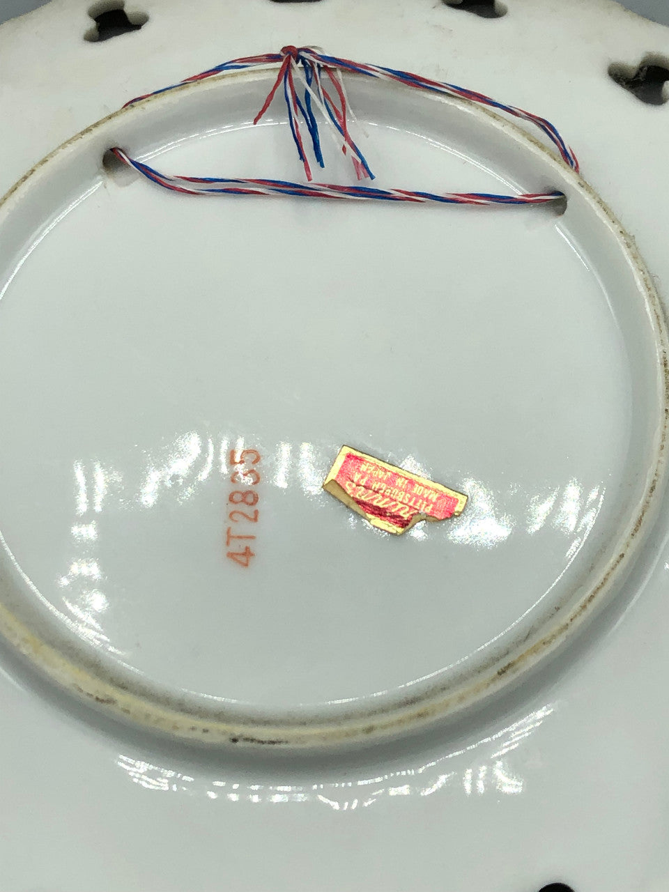 Scalloped edge Blue plate