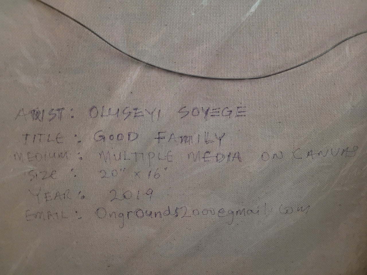 Oluseyi Soyege Mixed Media Painting "Good Family"