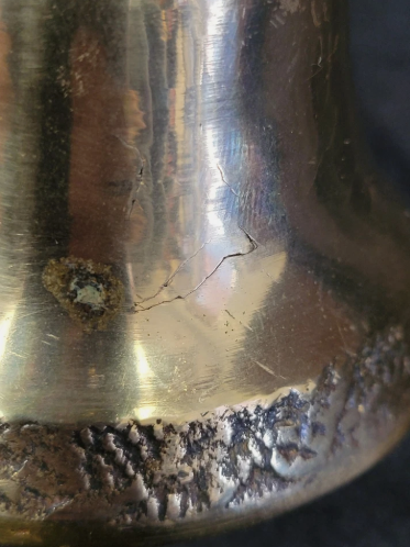 Tall Brass Bell with Grape Cluster Motif