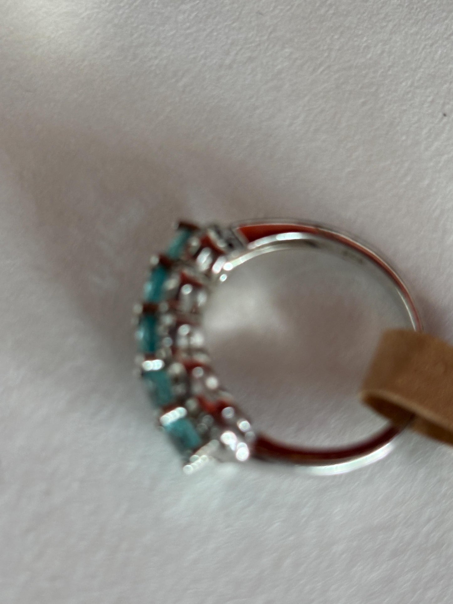 Sterling Topaz & Zirconia ring