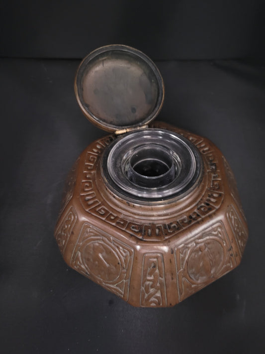 Tiffany Studios Zodiac Bronze Inkwell