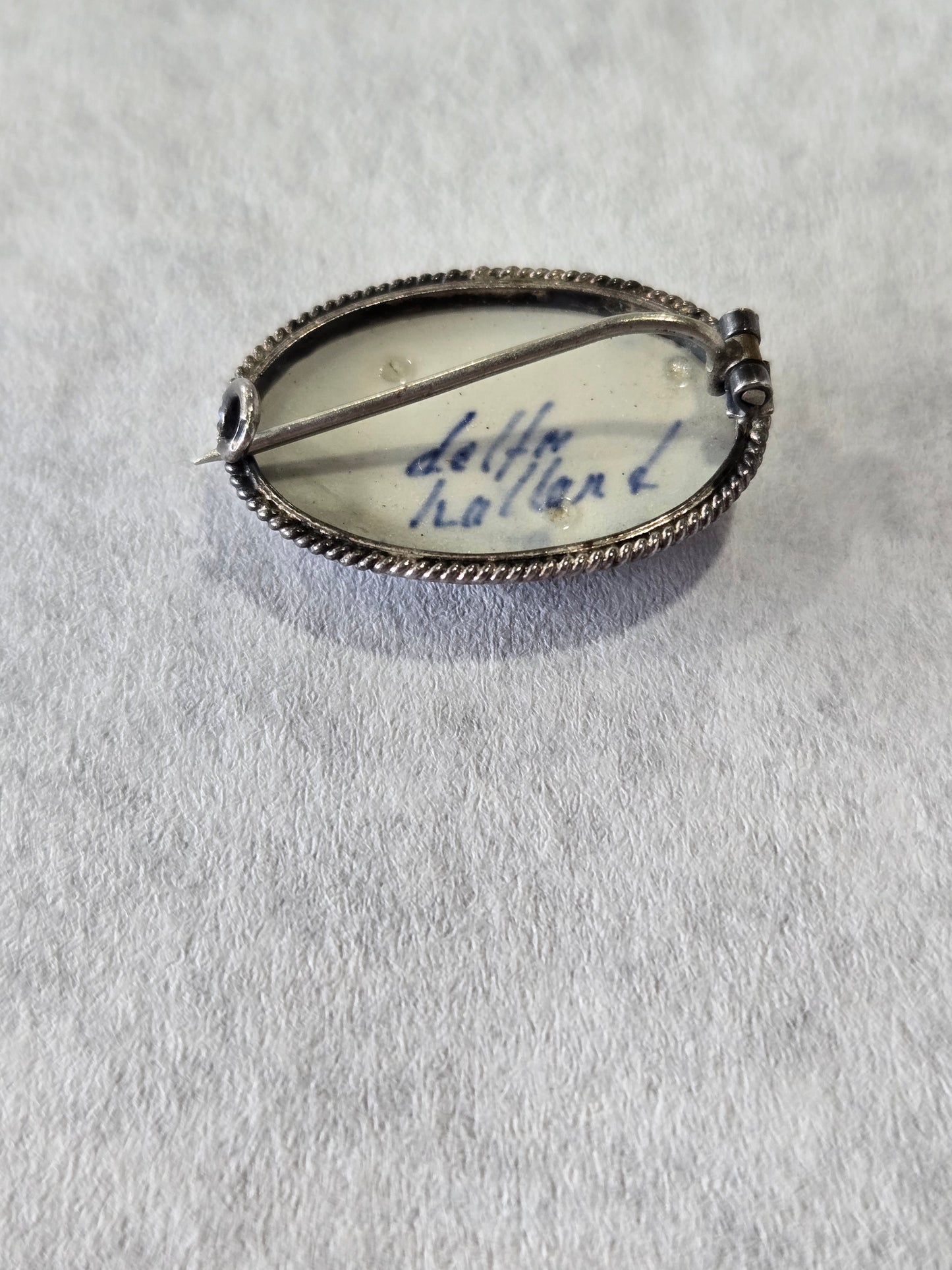 Vintage Delft Holland Windmill Brooch- Sterling