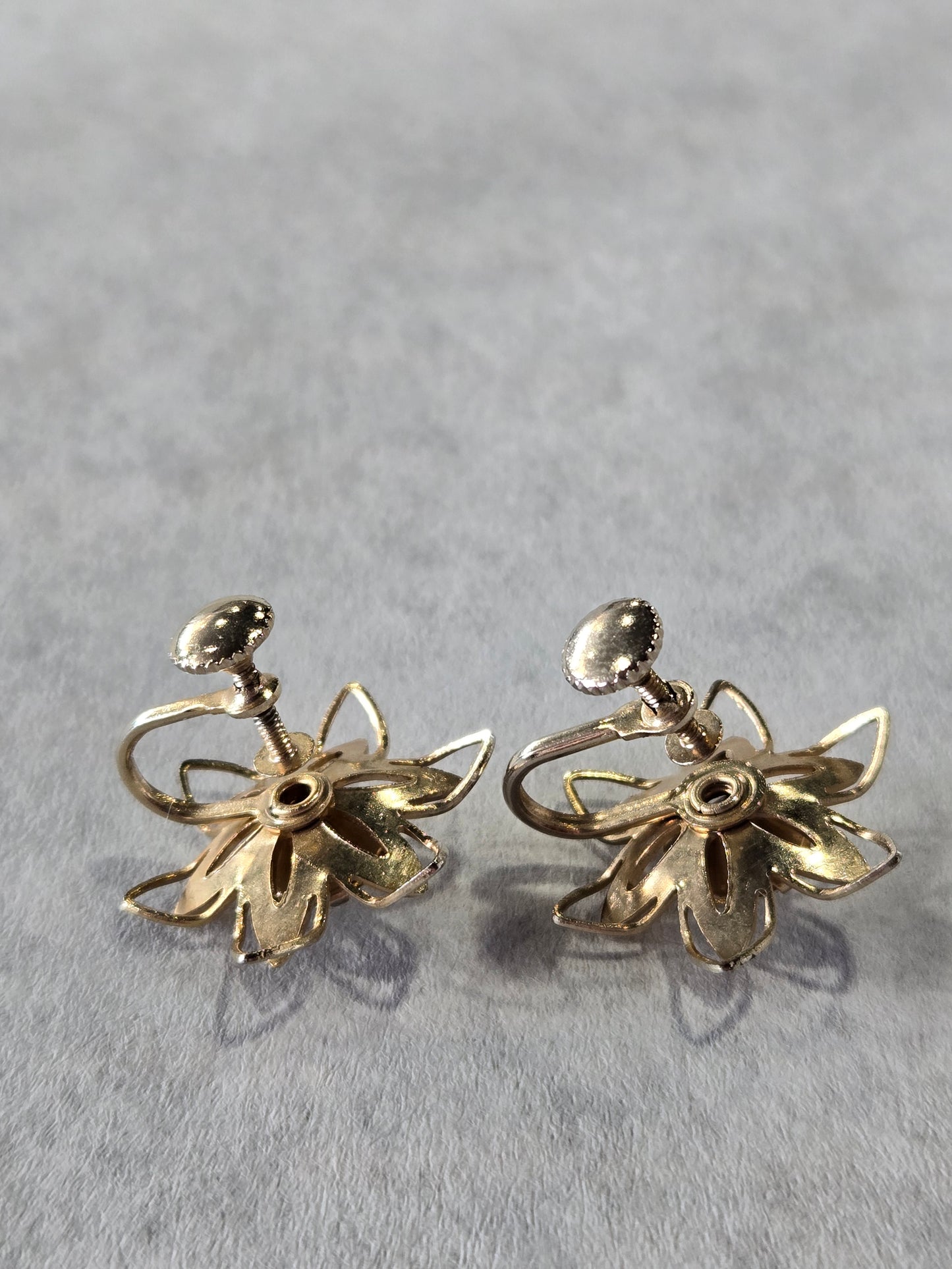 Gold Tone Screwback Earrings