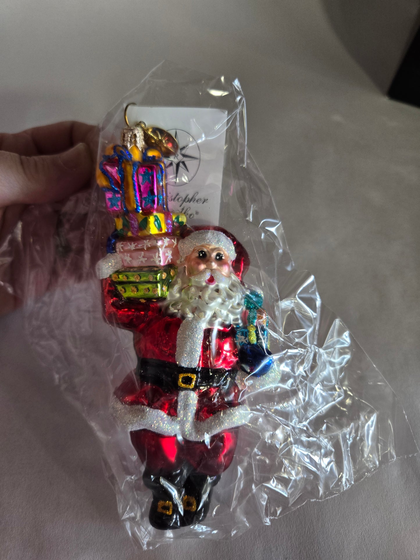 Christopher Radko "Lots of Loot" Santa Ornament