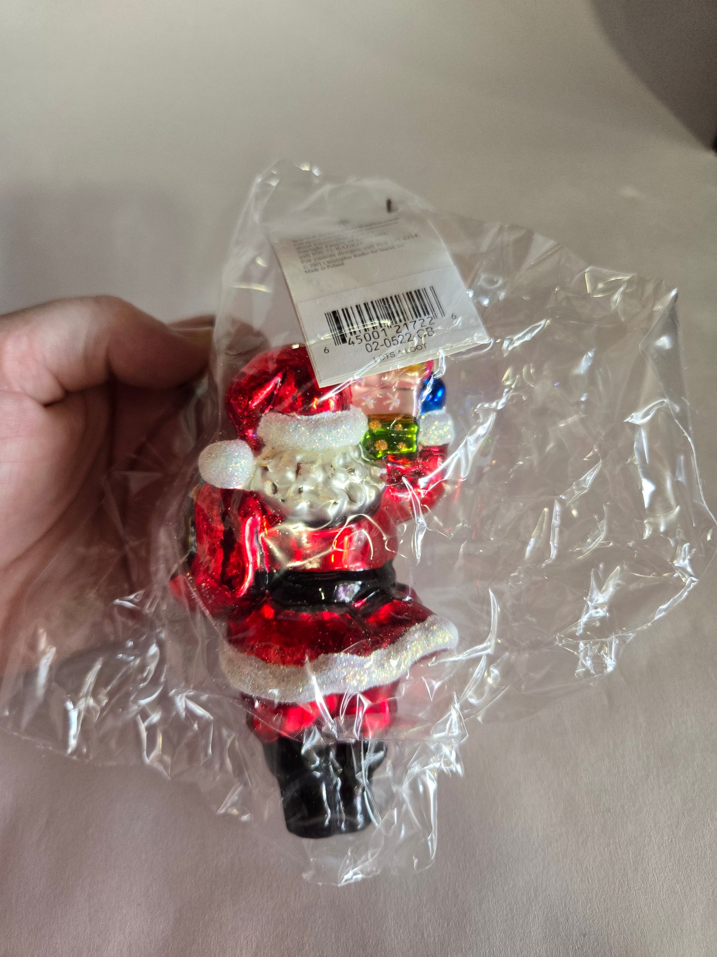 Christopher Radko "Lots of Loot" Santa Ornament