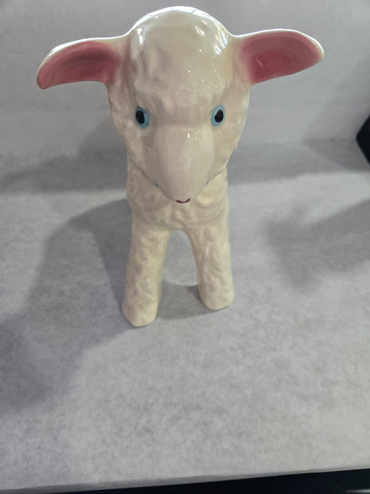Vintage Hull Pottery Lamb Planter