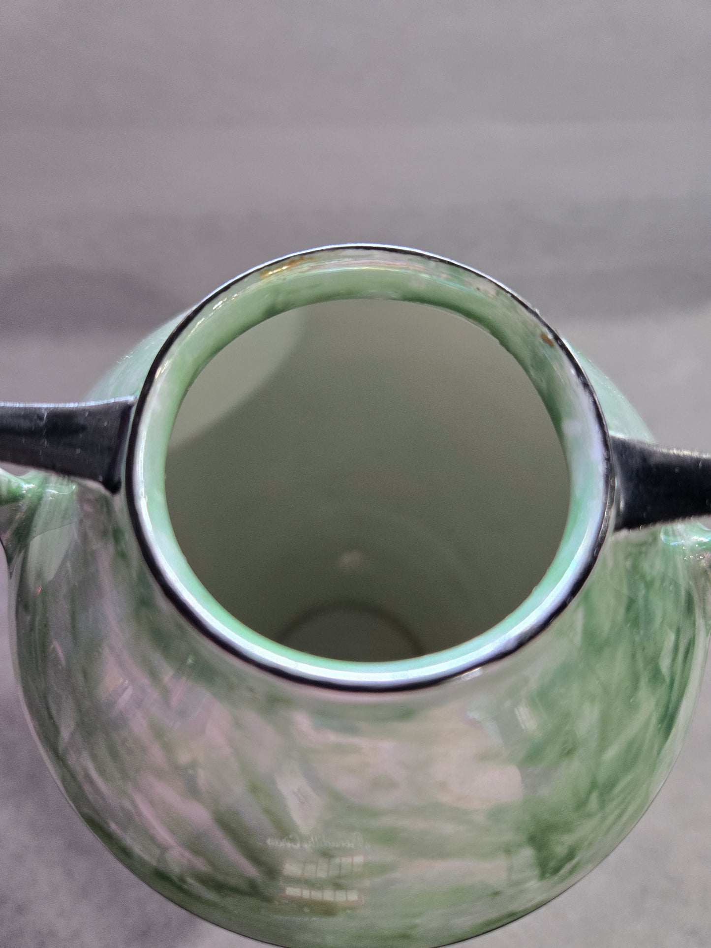 Vintage Fraureuth Green Porcelain Vase Made in Germany