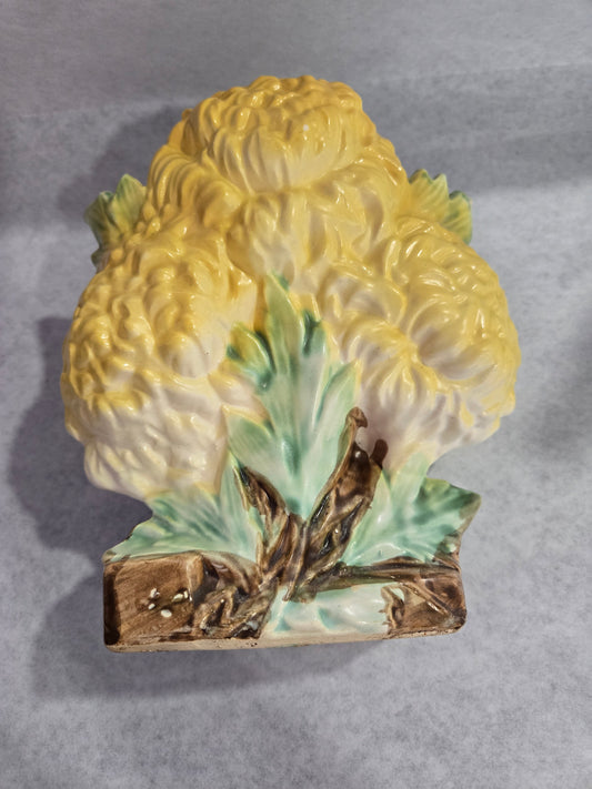 Vintage McCoy Pottery Yellow Chrysanthemum Vase