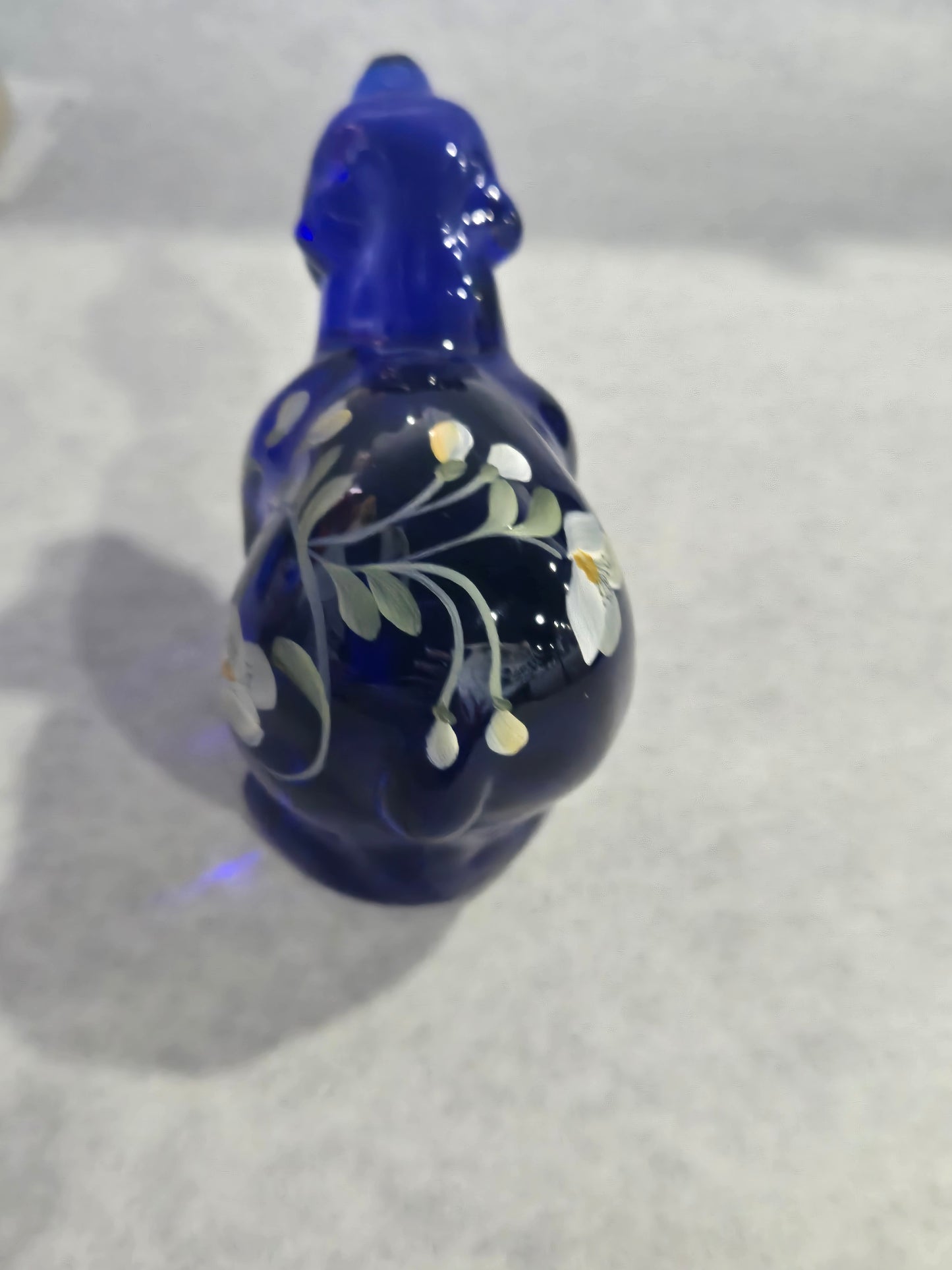 Vintage Fenton Serene Winter Cobalt Polar Bear- Signed