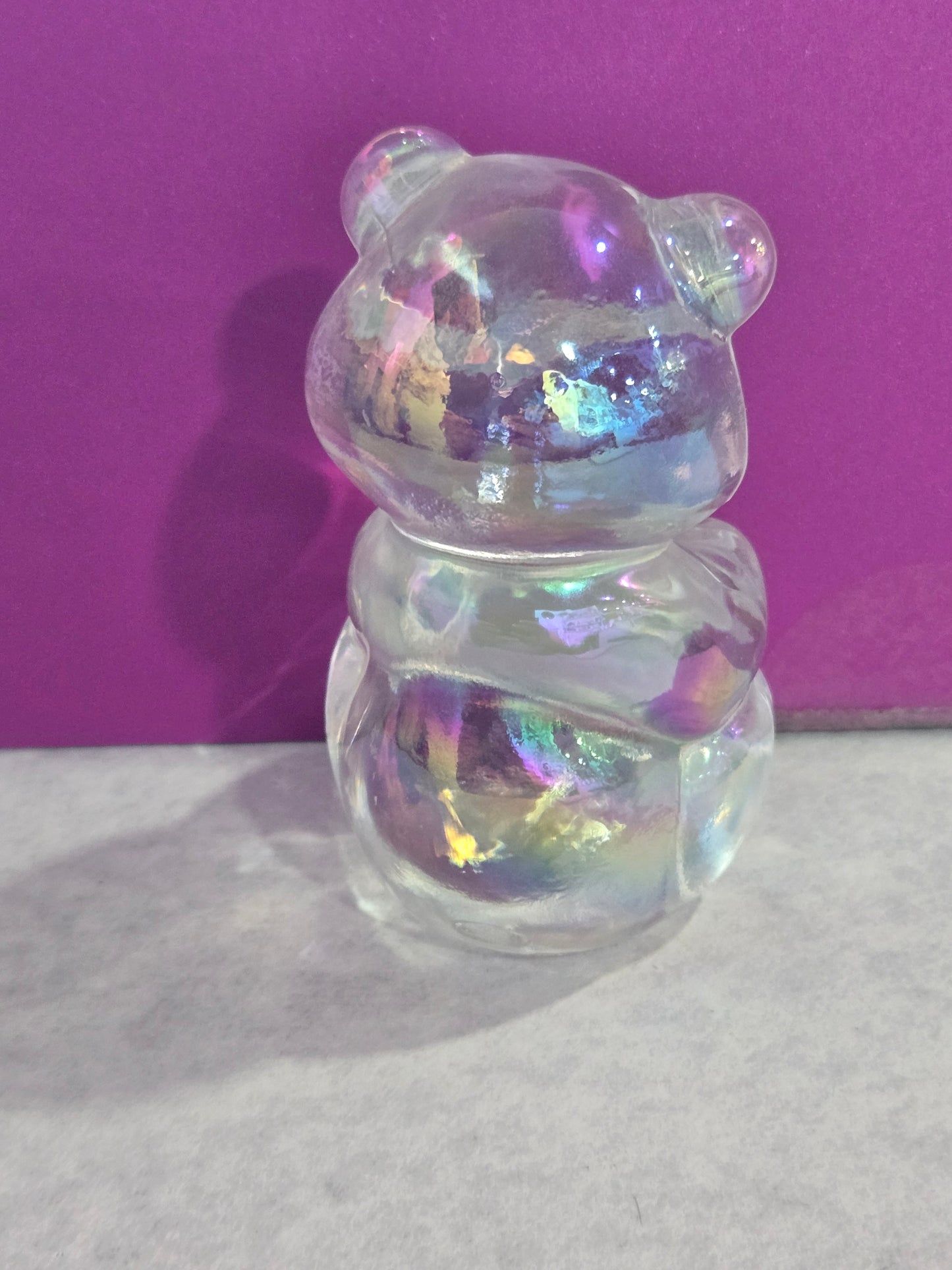 Vintage Fenton Iridescent Glass Sitting Bear