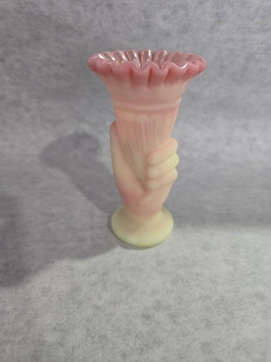 Vintage Fenton Burmese Bud Vase