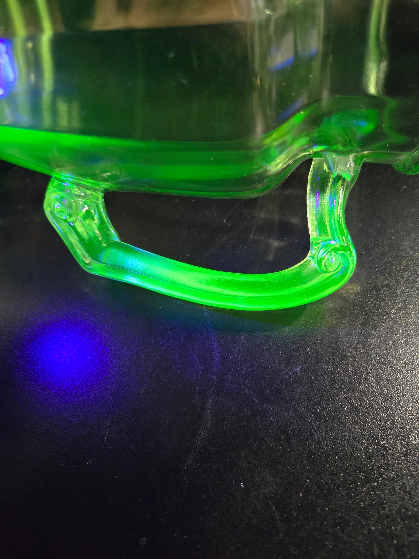 Vintage Vaseline uranium glass pitcher