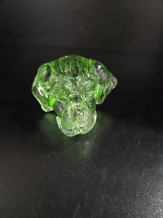 Vintage Selenium dog toothpick holder
