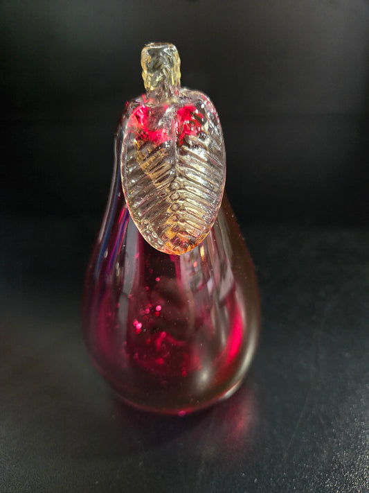 Rossi Cranberry glass pear