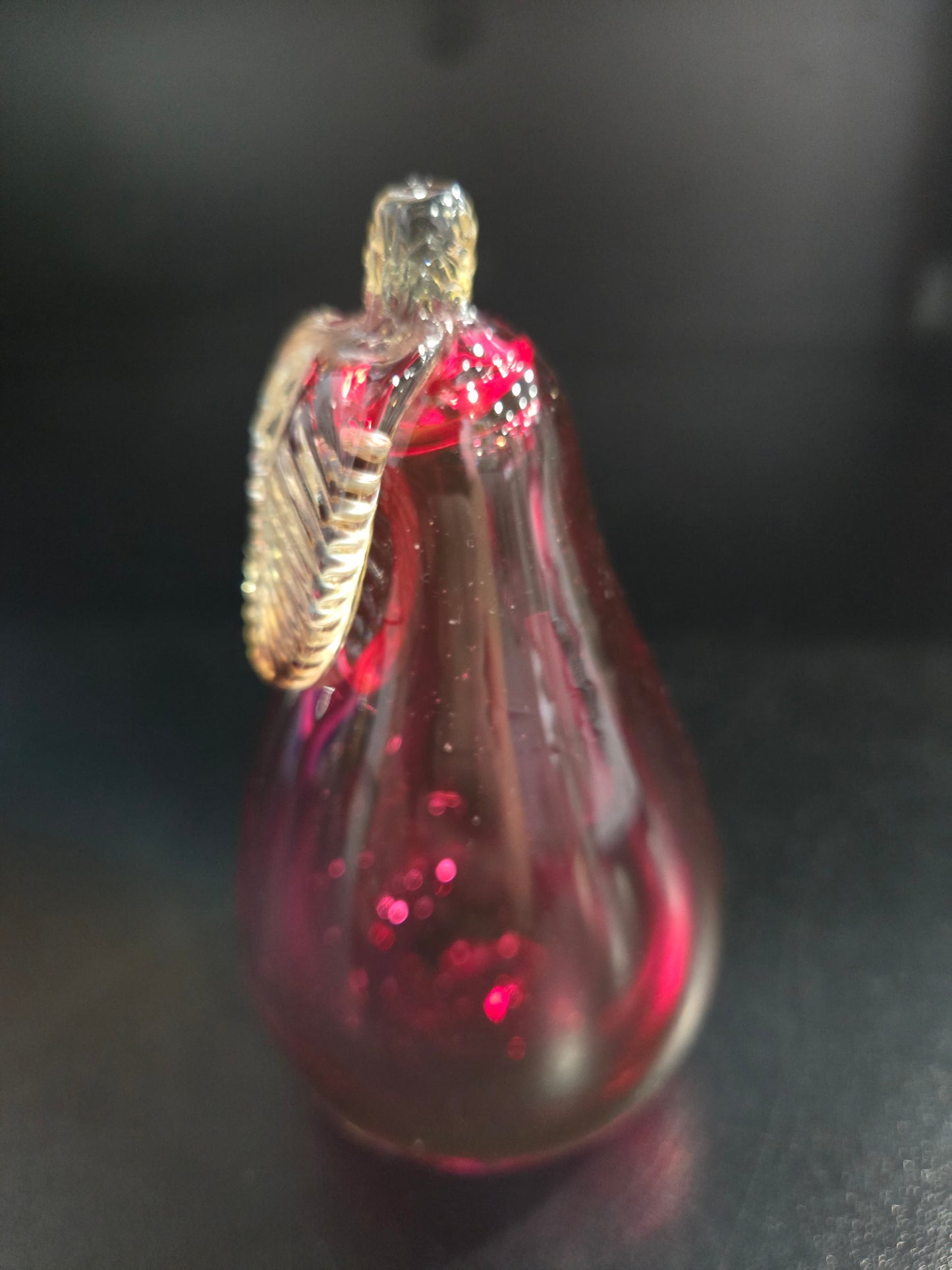 Rossi Cranberry glass pear