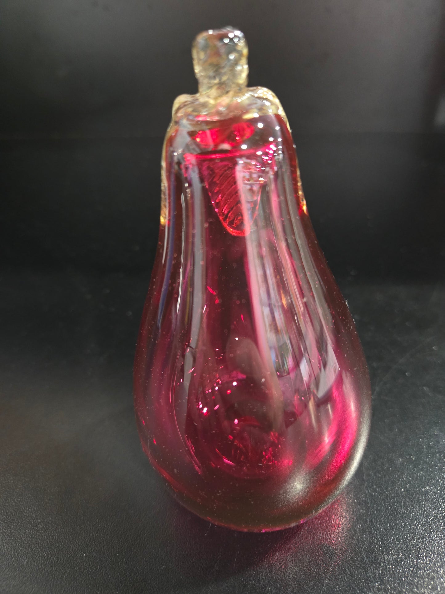 Rossi Cranberry glass pear