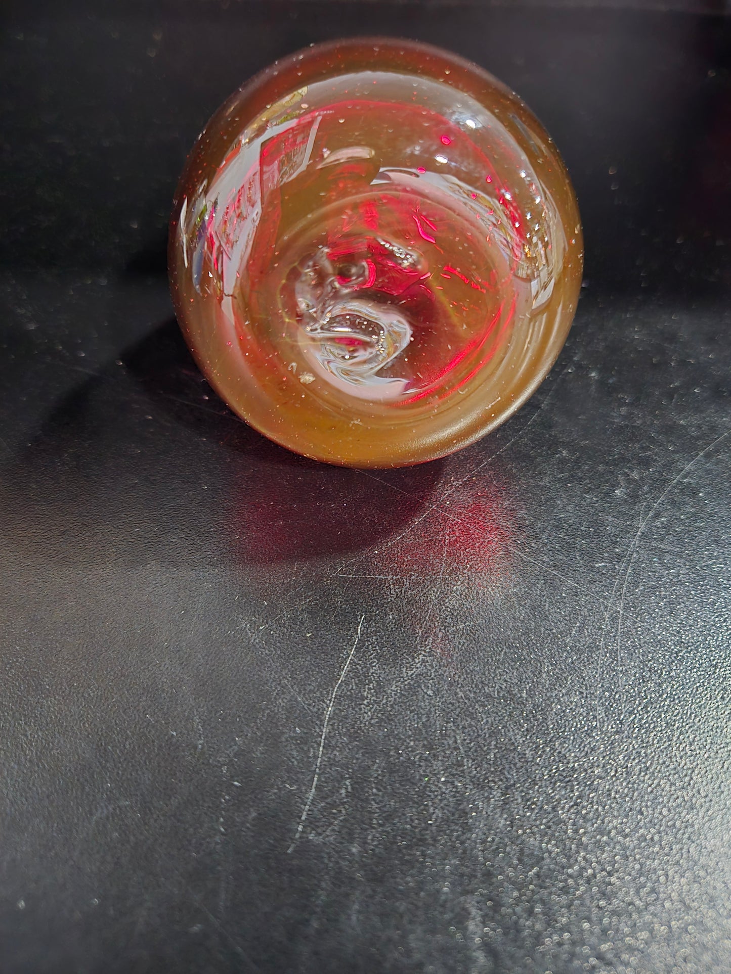 Rossi Cranberry glass pear