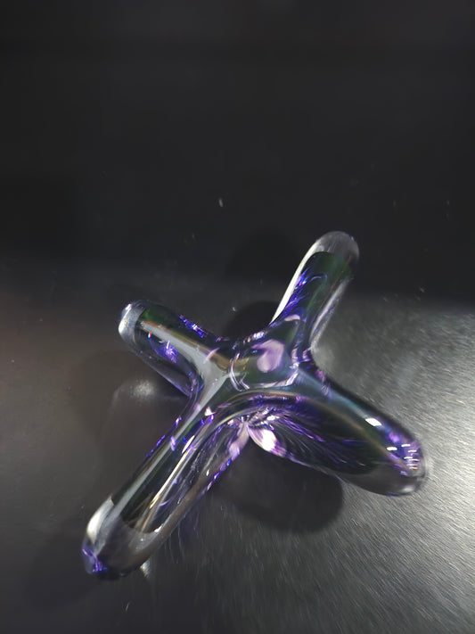 Vintage Vitrix purple butterfly paperweight