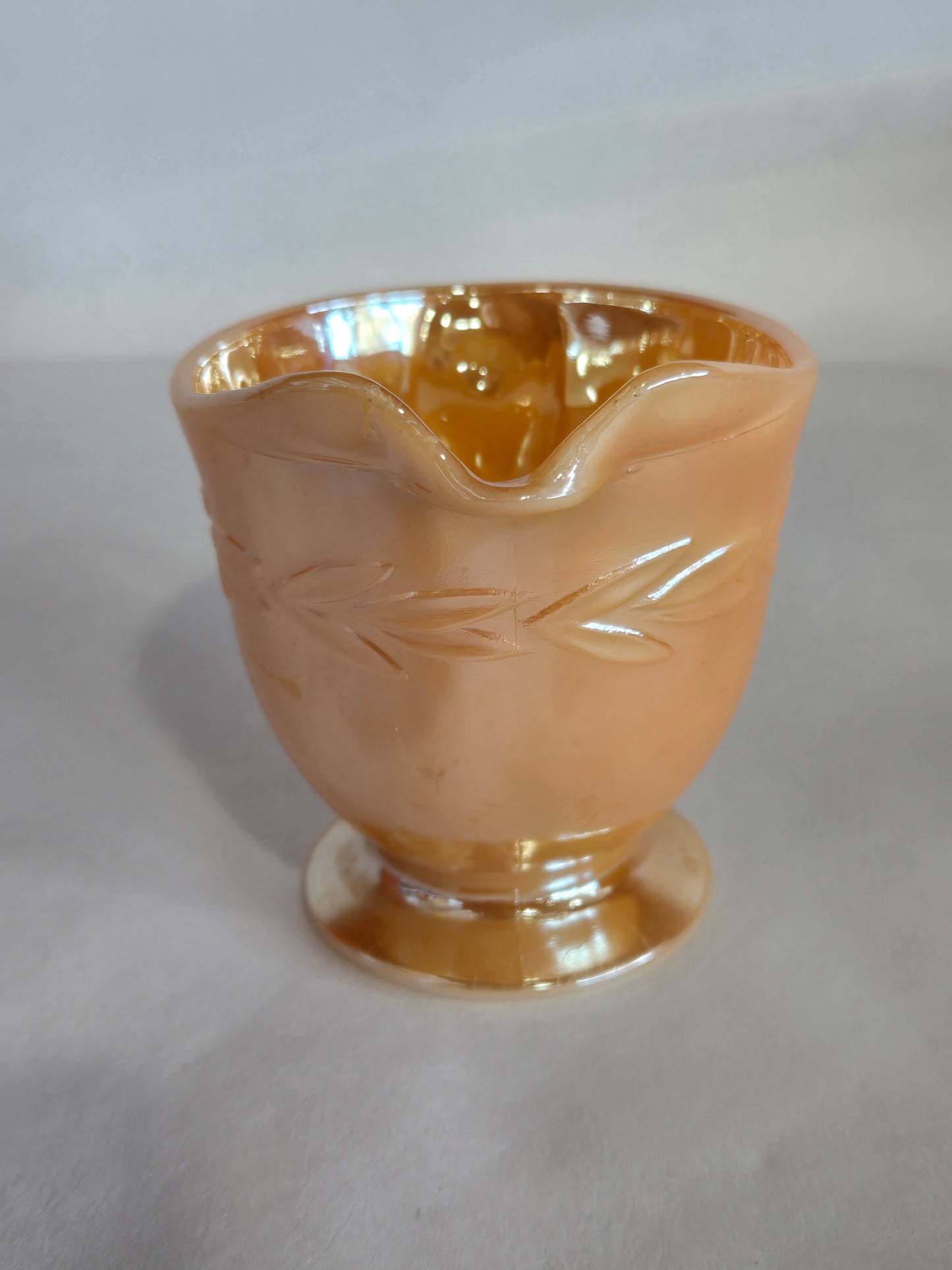 Vintage Fire king peach lusterware creamer