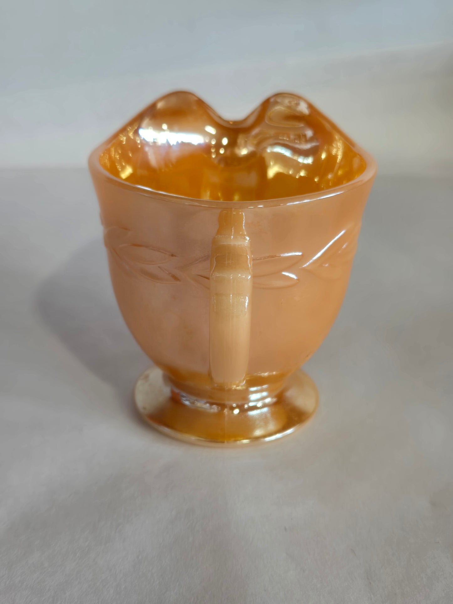Vintage Fire king peach lusterware creamer