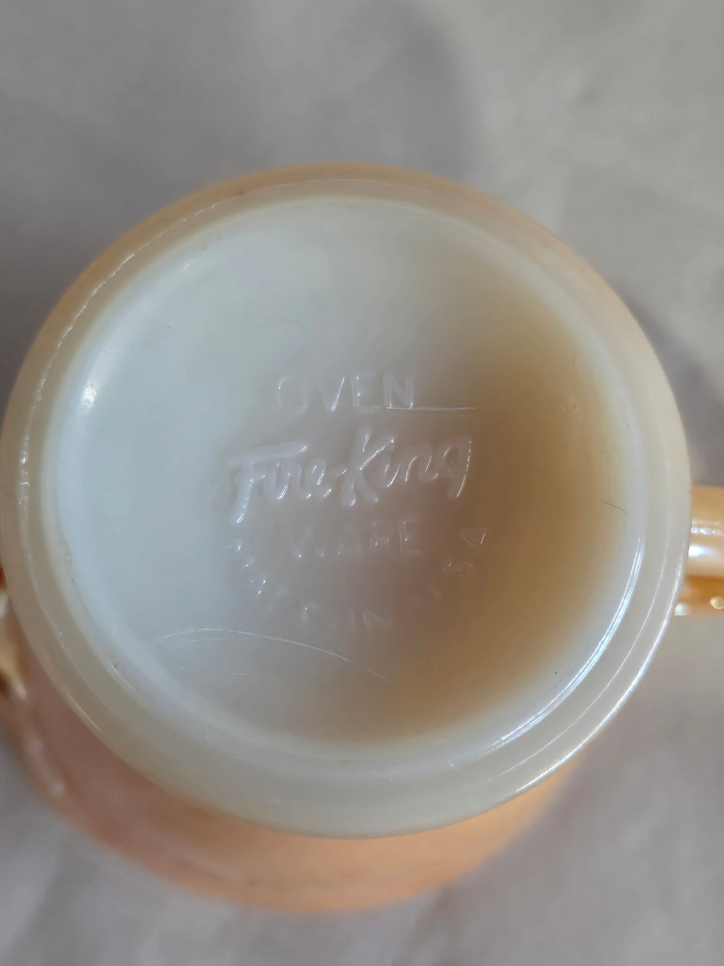 Vintage Fire king peach lusterware creamer