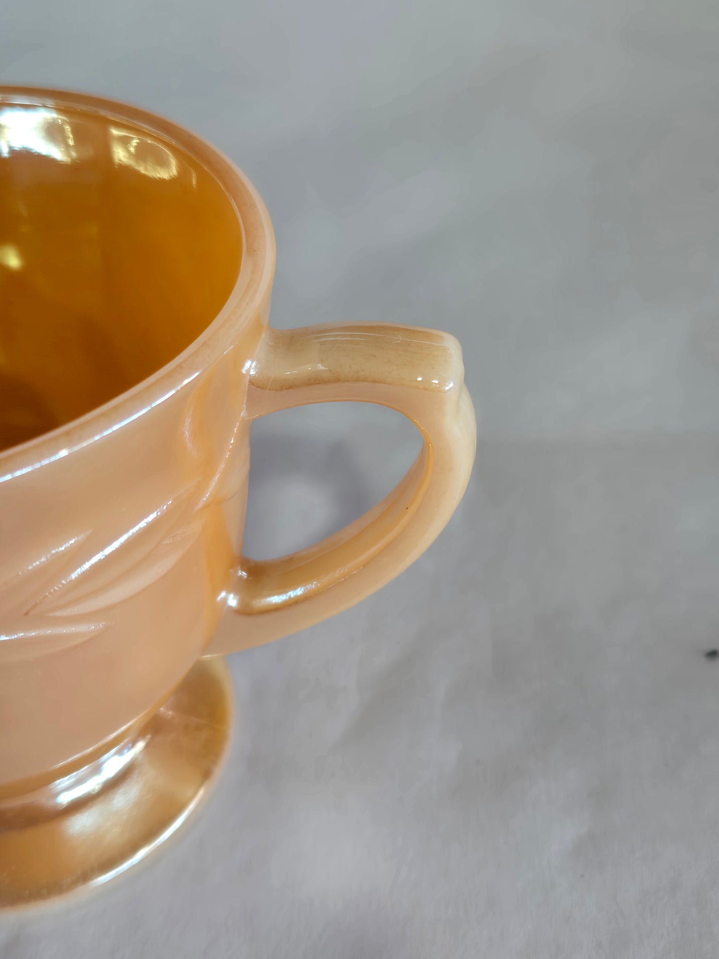 Vintage Fire king peach lusterware creamer