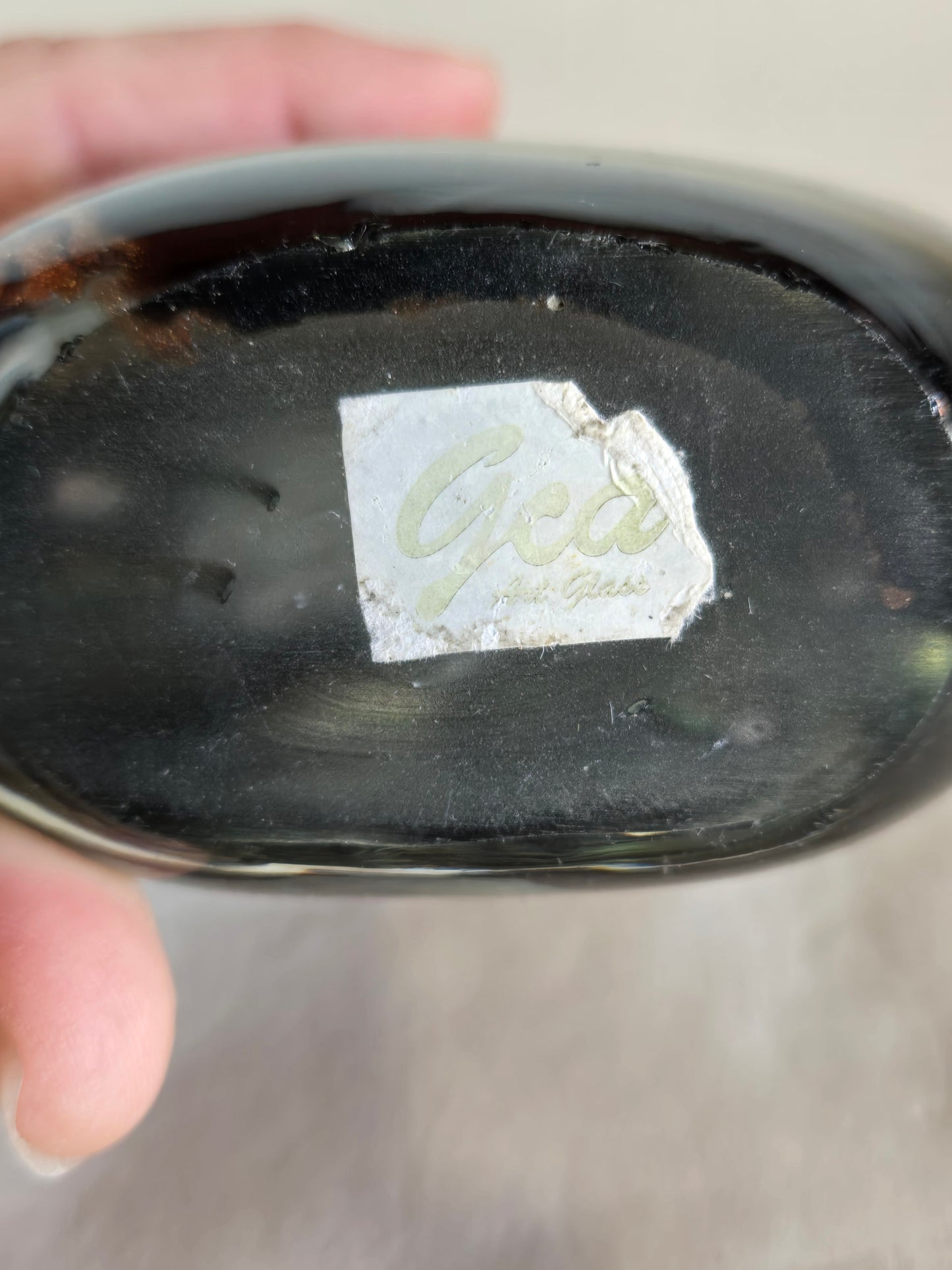 Glass Paperweight w/ Encased Jellyfish Design