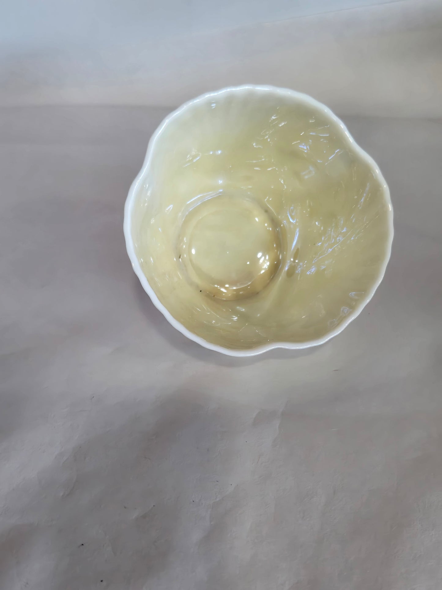 Vintage  Irish Belleek shamrock creamer & sugar dish