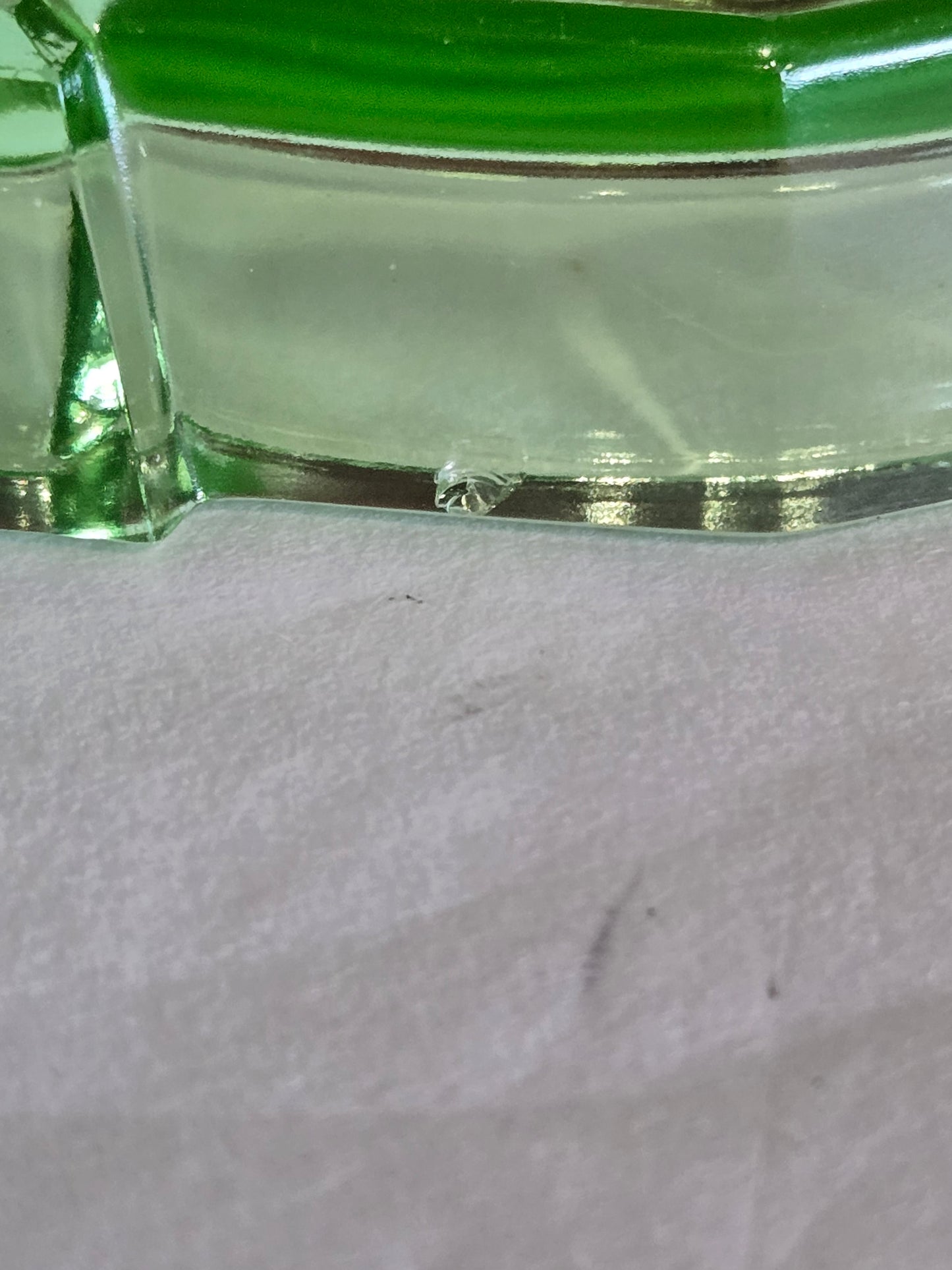 Vintage Uranium Indiana Glass Creamer & Sugar with Caddy